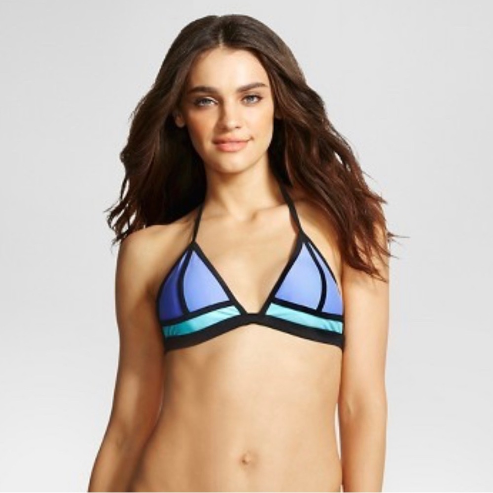 Xhilaration colorblock triangl bikini top